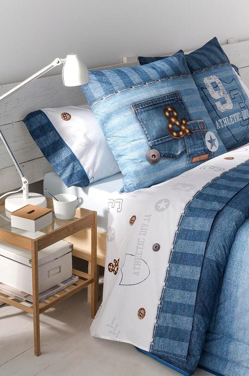 Eiffel Textile Tejidos JVR Juego De Sabanas 3 Piezas Modelo Jeans