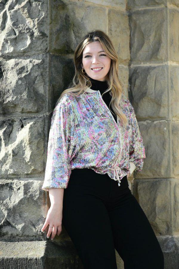 El caballo Bomber “Luxury”estampada