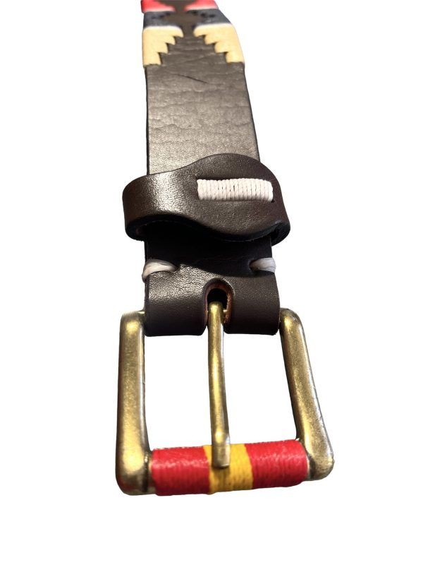 El Caballo Cinturón Cuero Bordado