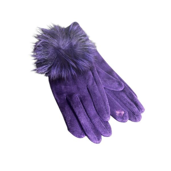 El Caballo Guantes Pompón Piel