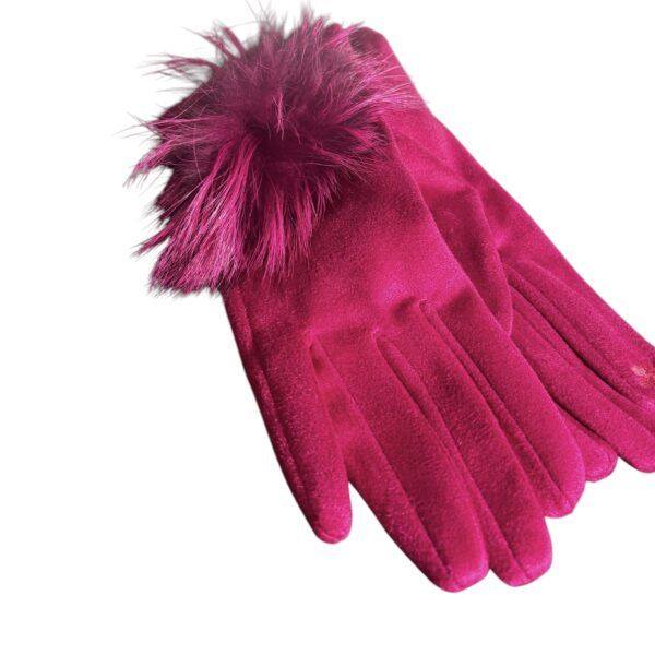 El Caballo Guantes Pompón Piel