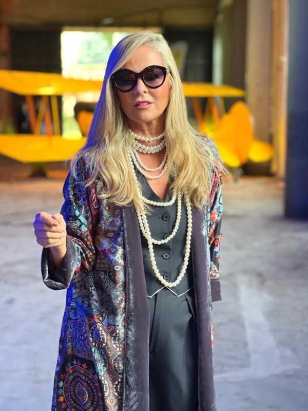 El Caballo Kimono Reversible Terciopelo