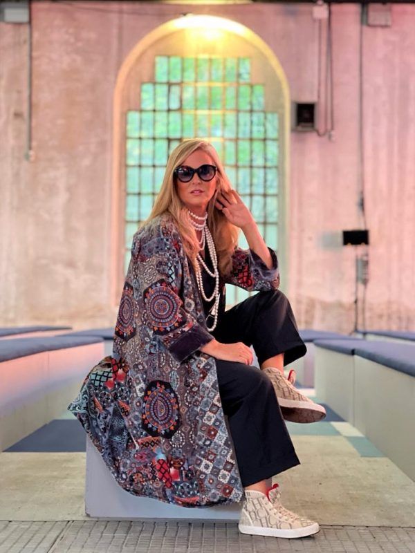 El Caballo Kimono Reversible Terciopelo