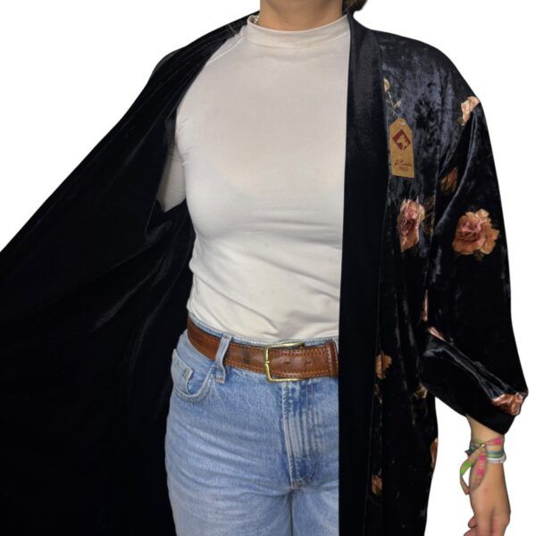 El Caballo Kimono Terciopelo Reversible