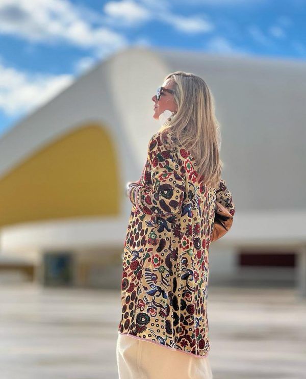 El Caballo Kimono Velvet Corto