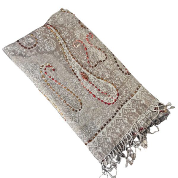 El Caballo Pasmina Bordada De Lana