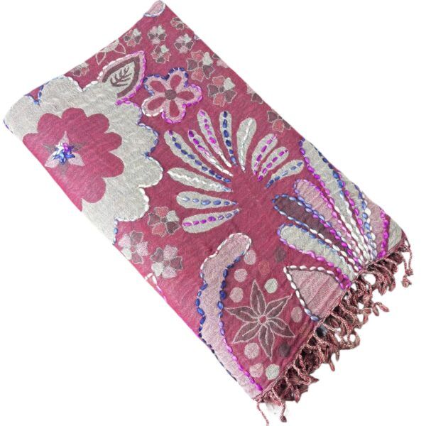 El Caballo Pasmina Bordada De Lana