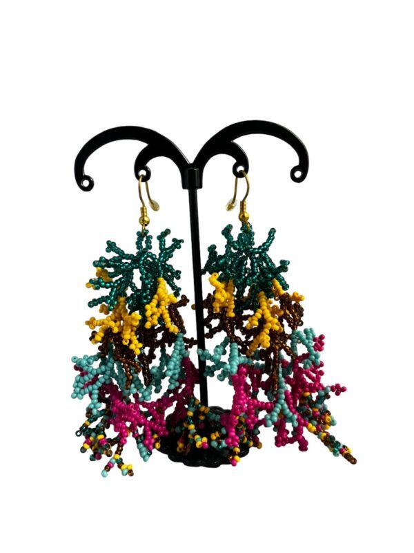 El caballo Pendientes coralina