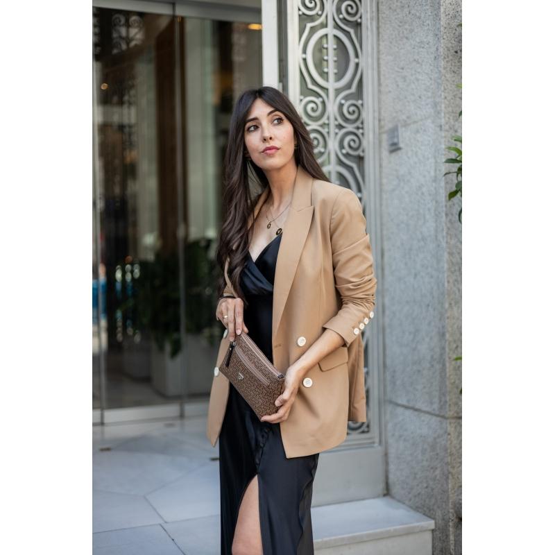 El Potro Bolsa De Mano Color Moca Insignia-El Potro