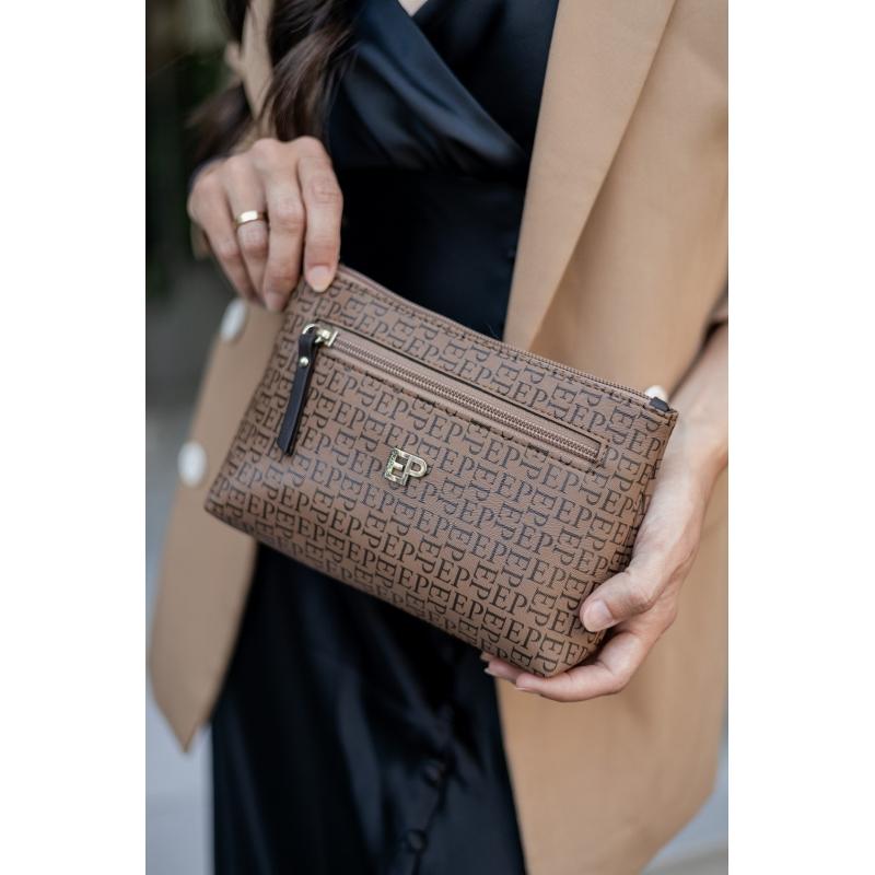 El Potro Bolsa De Mano Color Moca Insignia-El Potro