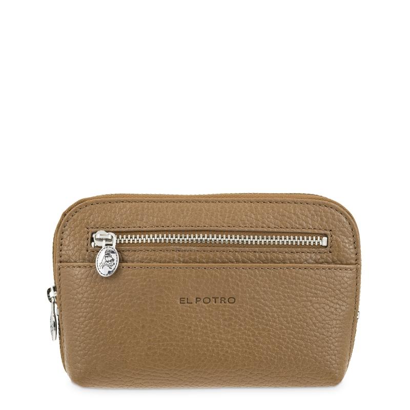 El potro Bolsa de mano mediana de mujer en piel vacuno color cuero - I R I S