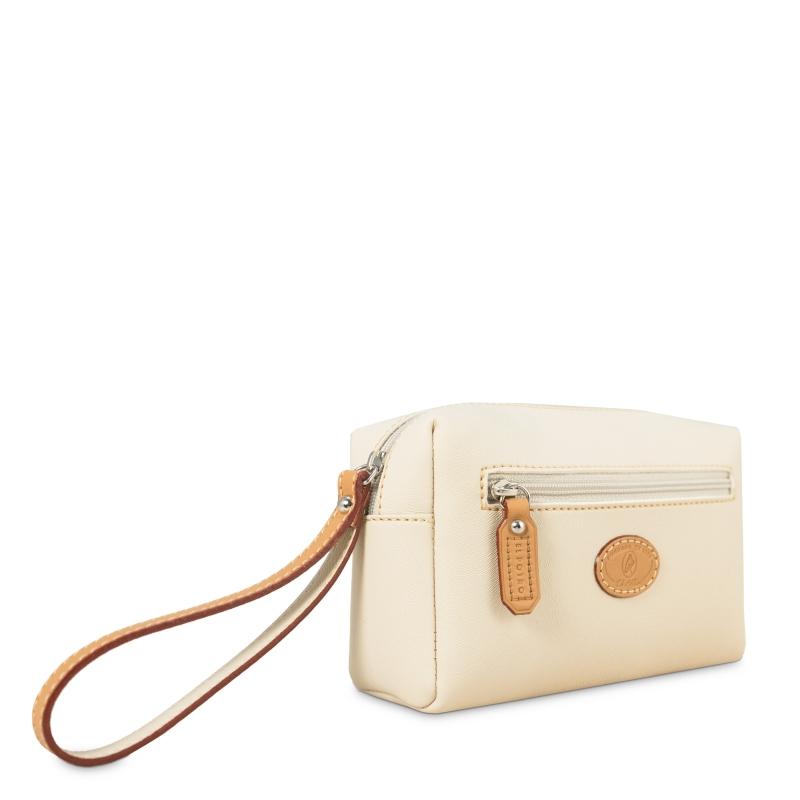 El Potro Bolsa Monedero Mujer En Lona Y Piel Vacuno Color Beige- Base