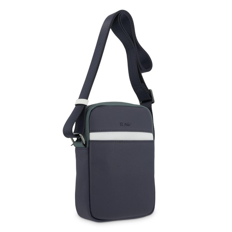 El Potro Bolso Bandolera Color Negro Denver Azul-El Potro