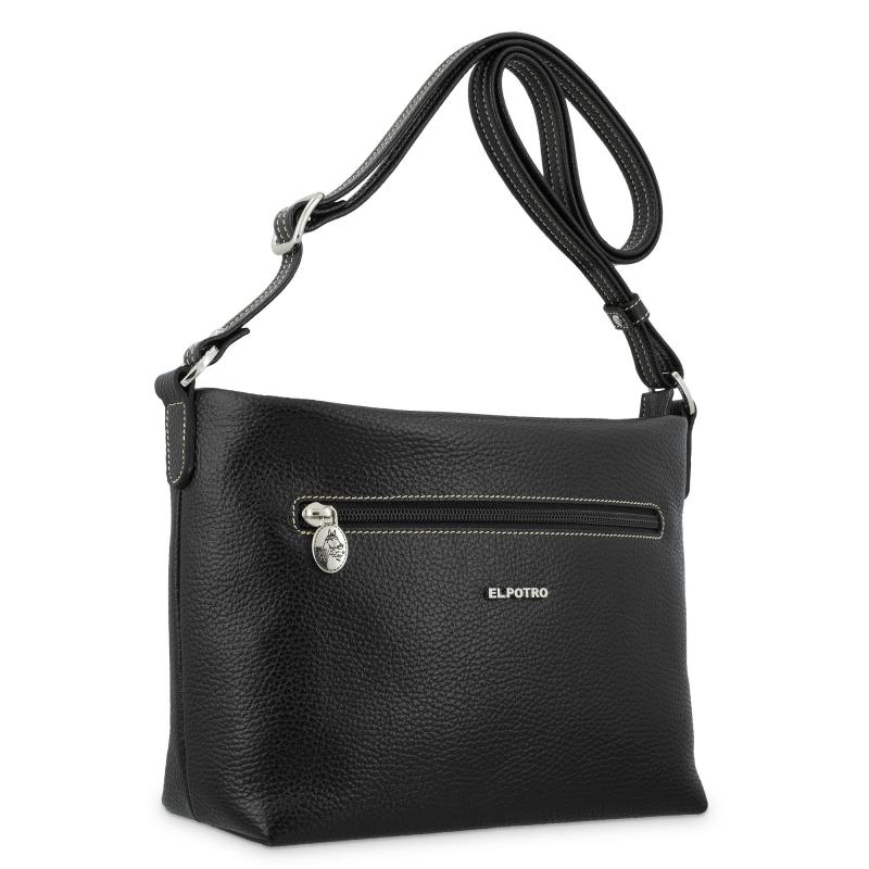 El Potro Bolso Bandolera De Mujer En Piel Vacuno Color Negro - Floater