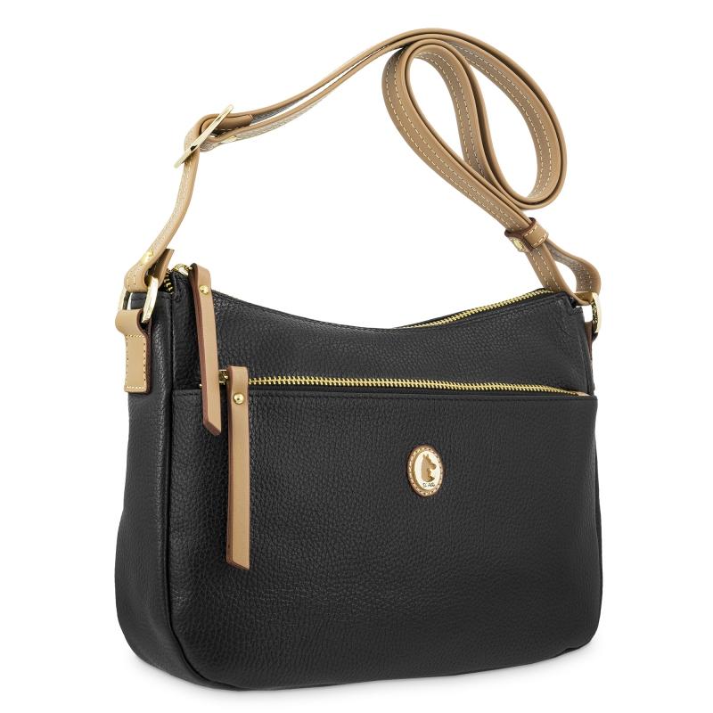 El Potro Bolso Bandolera De Mujer En Piel Vacuno Color Negro - Oasis