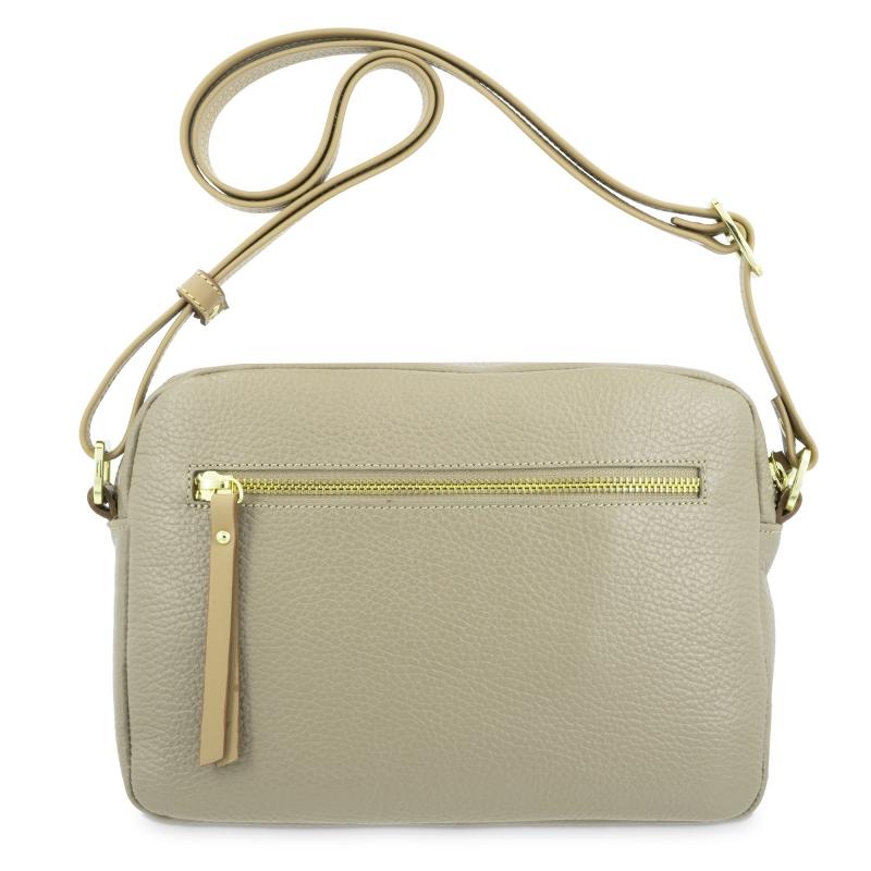 El Potro Bolso Bandolera De Mujer En Piel Vacuno Color Topo- Oasis