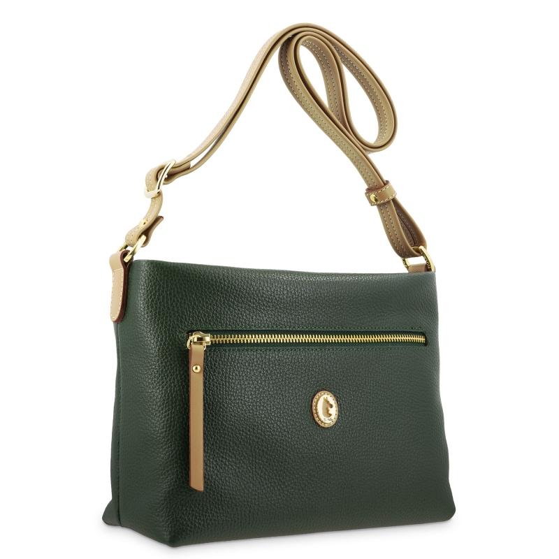 El Potro Bolso Bandolera De Mujer En Piel Vacuno Color Verde - Oasis