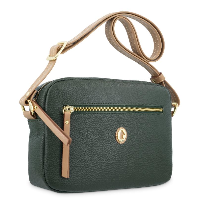 El Potro Bolso Bandolera De Mujer En Piel Vacuno Color Verde- Oasis