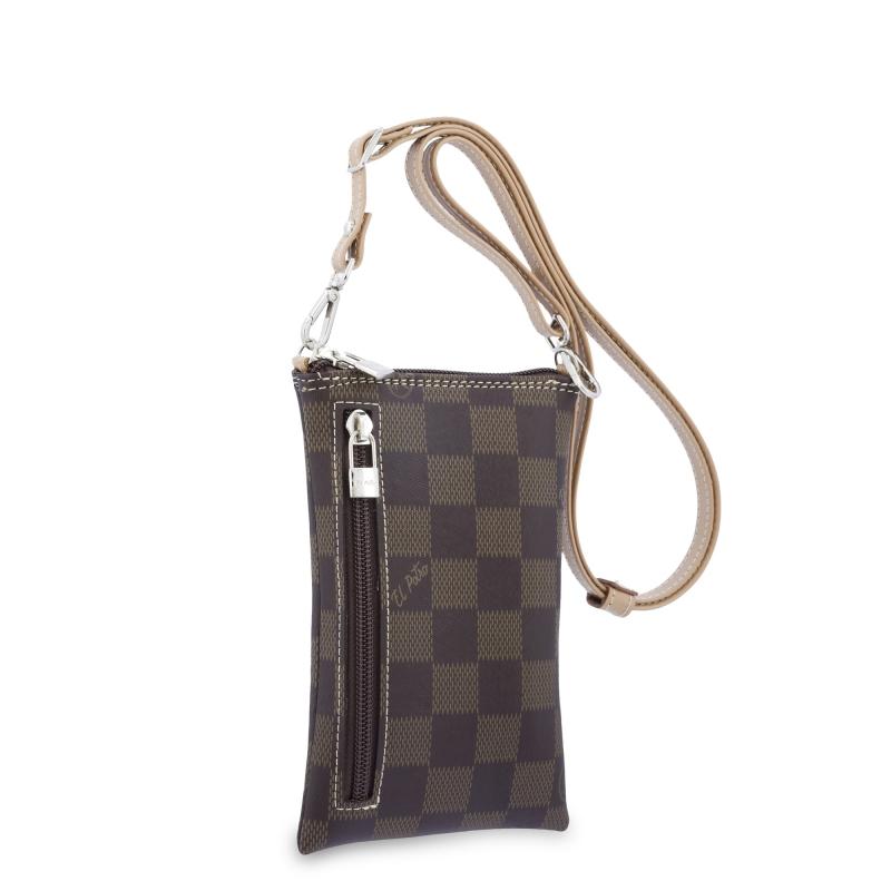 El Potro Bolso Bandolera Funda Móvil Chess Marrón -El Potro