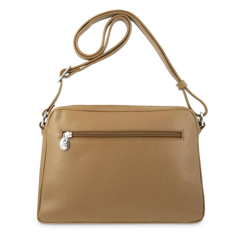 El Potro Bolso Bandolera Grande 3 Cremalleras Mujer En Piel Vacuno Color Cuero - Floater