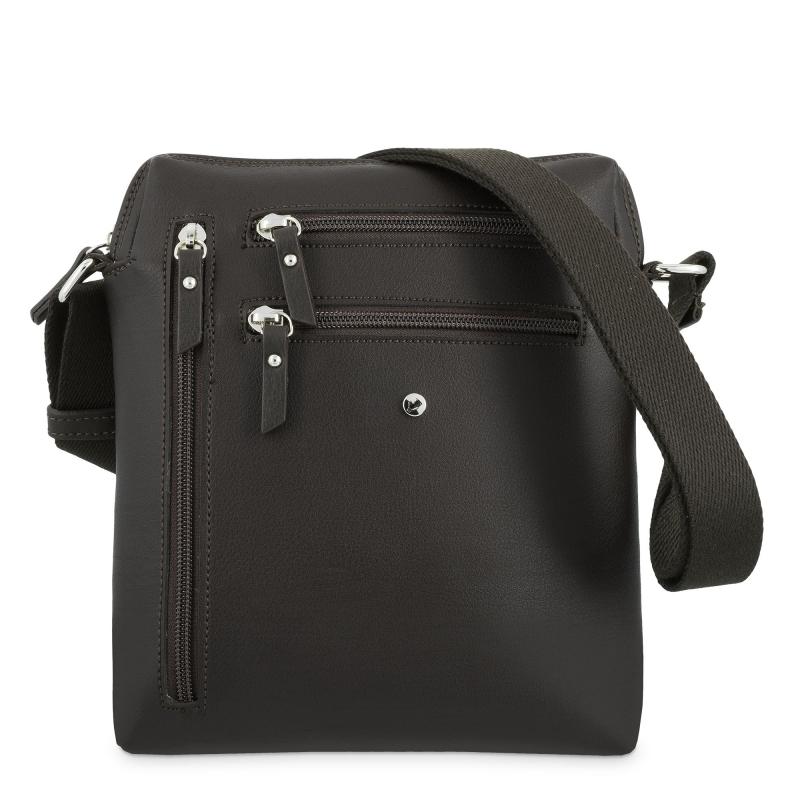 El potro Bolso Bandolera grande en piel sintética color marrón elite-El Potro