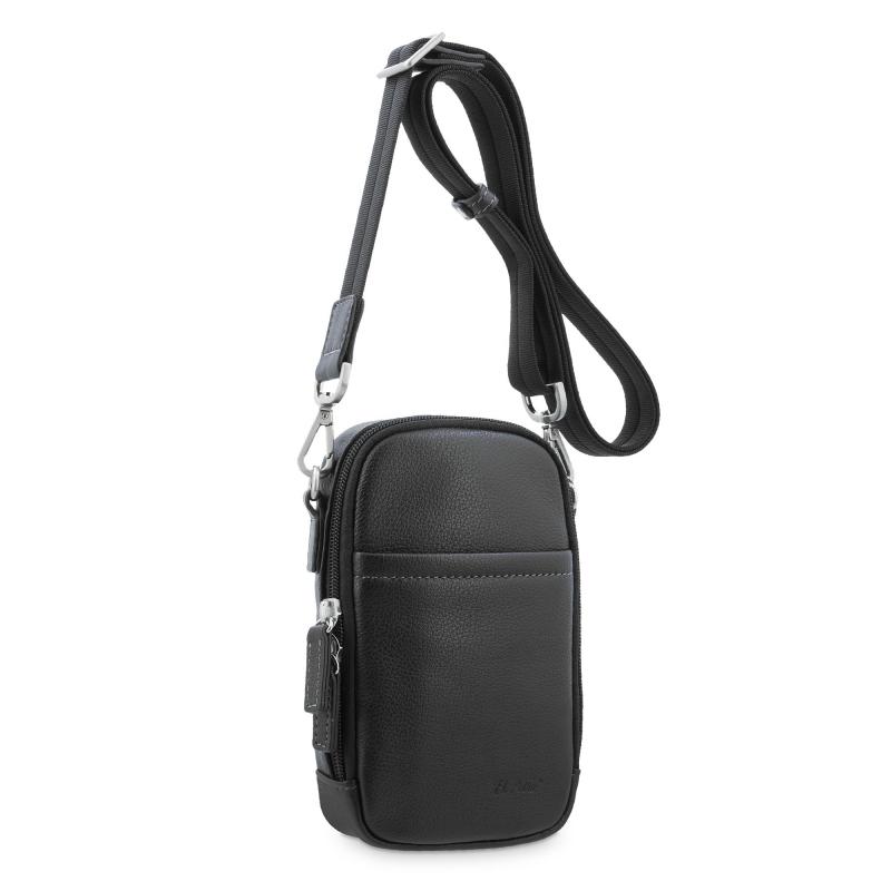 El Potro Bolso Bandolera Hombre En Piel Vacuno Color Negro - Box