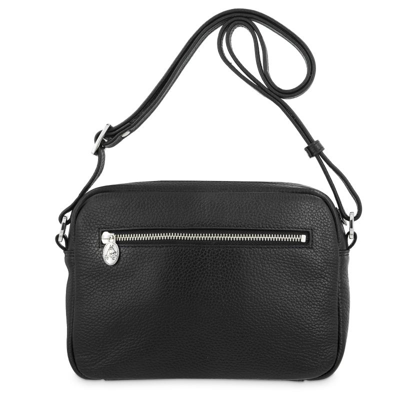 El Potro Bolso Bandolera Mediano 3 Cremalleras En Piel Vacuno Color Negro - I R I S