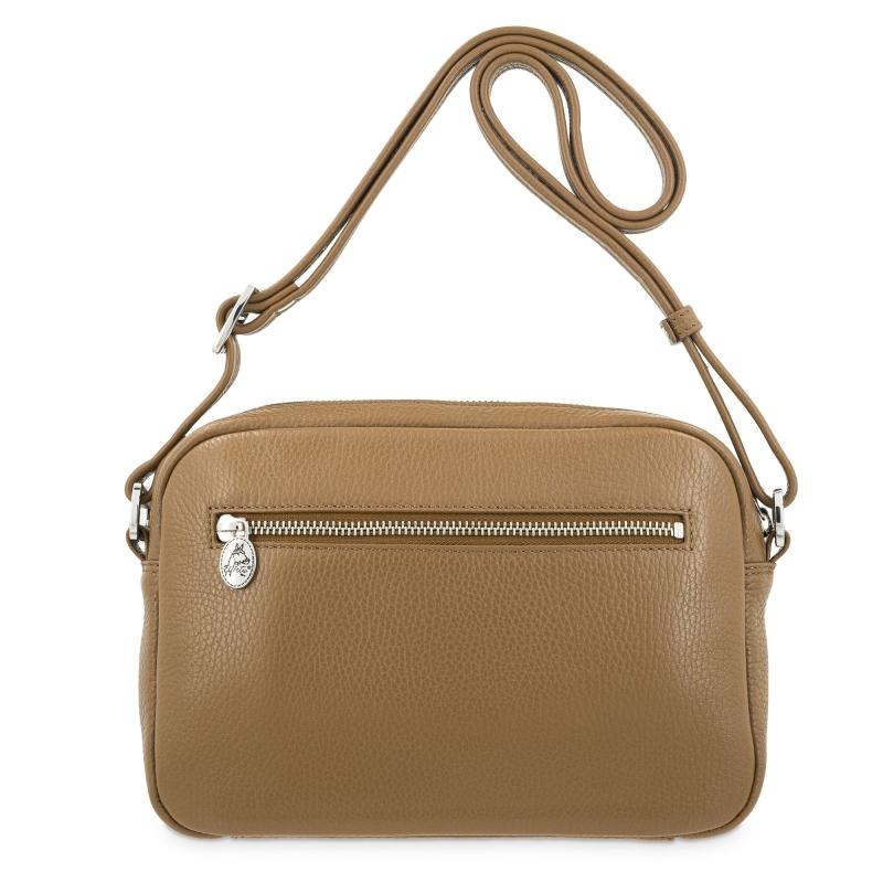 El Potro Bolso Bandolera Mediano 3 Cremalleras En Piel Vacuno Color Cuero - I R I S