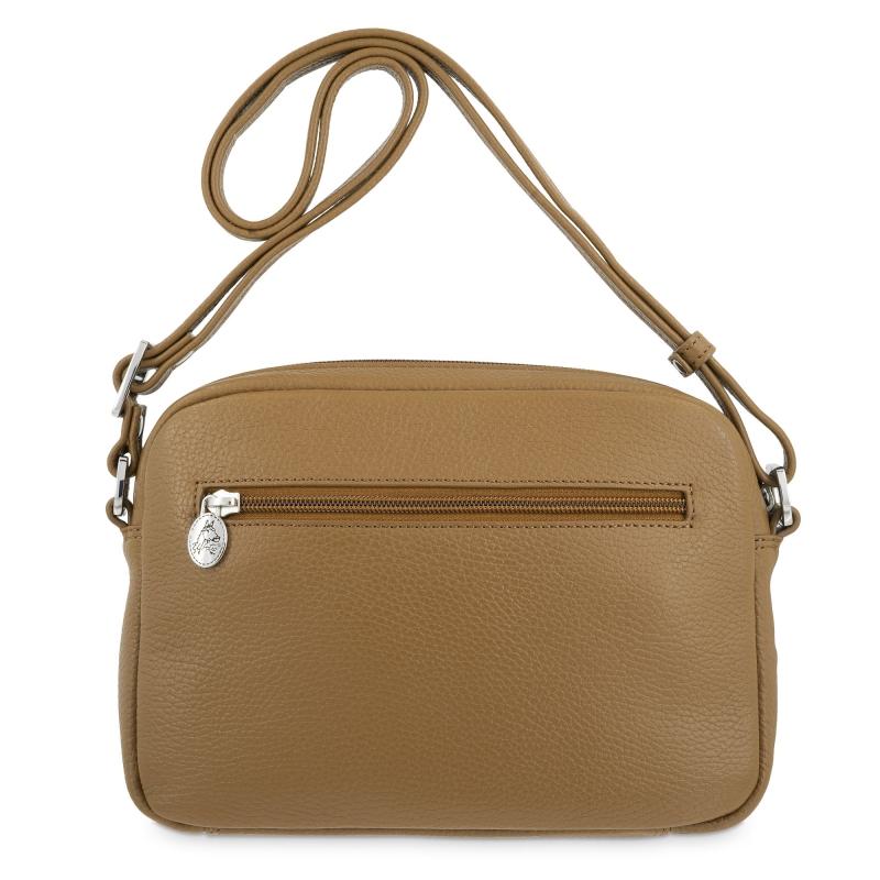 El Potro Bolso Bandolera Mediano 3 Cremalleras En Piel Vacuno Color Cuero - Floater