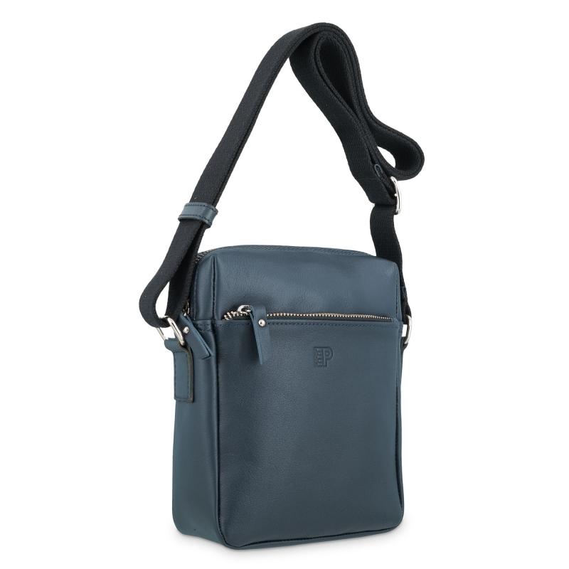 El Potro Bolso Bandolera Mediano Hombre En Piel Vacuno Color Azul - Apache