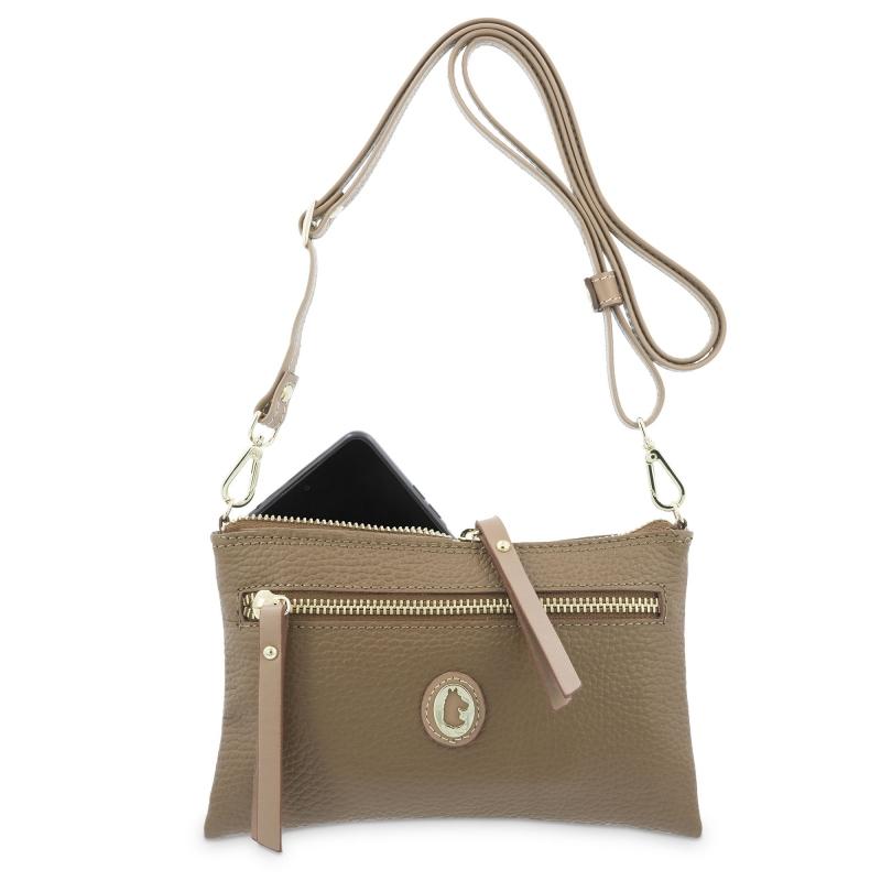 El Potro Bolso Bandolera Móvil De Piel Vacuno Color Cuero-El Potro