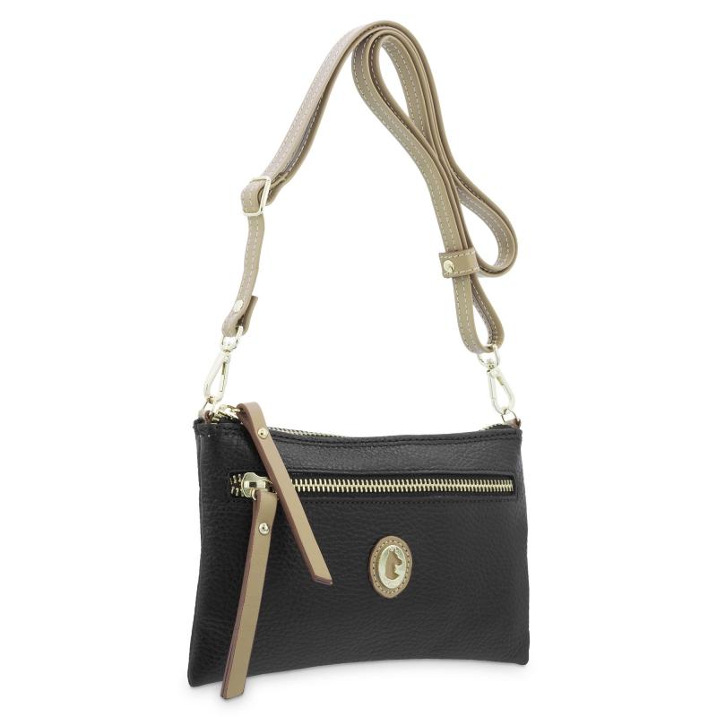 El Potro Bolso Bandolera Móvil De Piel Vacuno Color Negro-El Potro