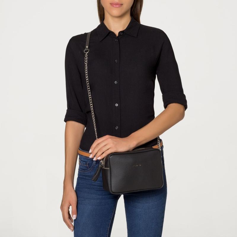 El Potro Bolso Bandolera Mujer En Lona Color Negro - Angula