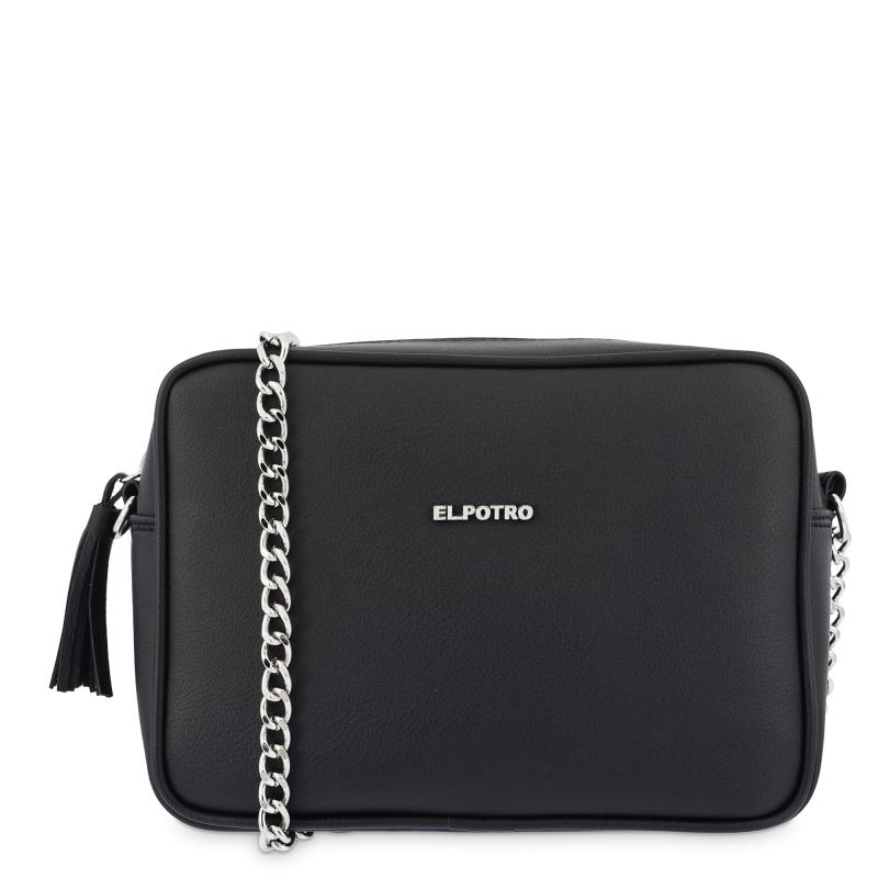 El potro Bolso Bandolera mujer en lona color negro - Angula