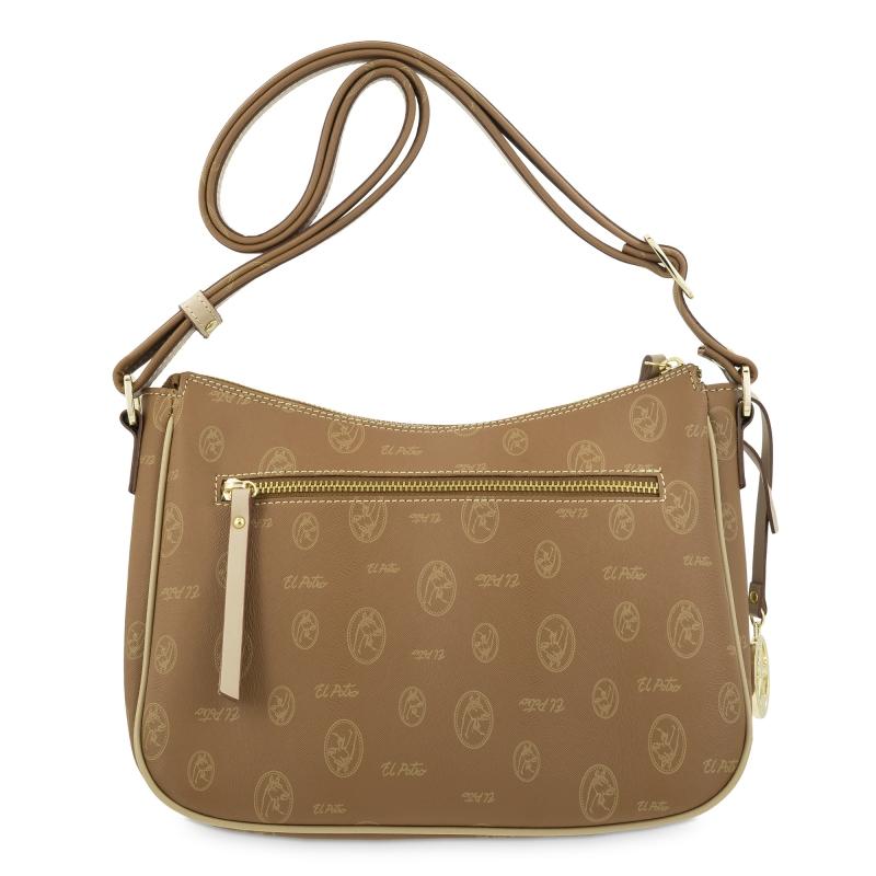 El Potro Bolso Bandolera Mujer En Lona Y Piel Vacuno Color Cuero - Vintage