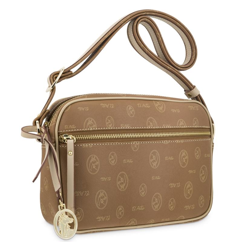 El Potro Bolso Bandolera Mujer En Lona Y Piel Vacuno Color Cuero - Vintage