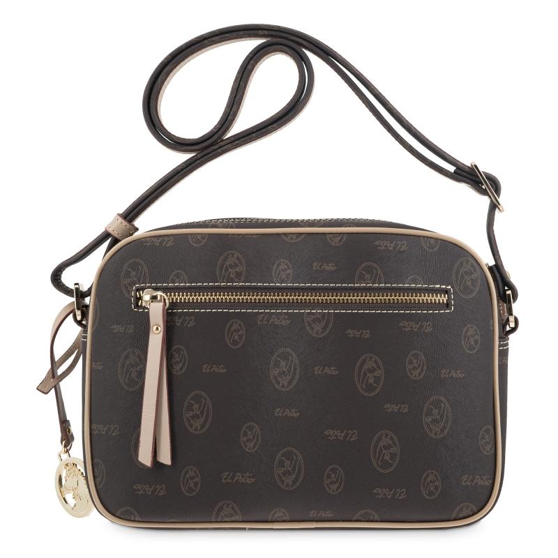 El Potro Bolso Bandolera Mujer En Lona Y Piel Vacuno Color Marrón - Vintage