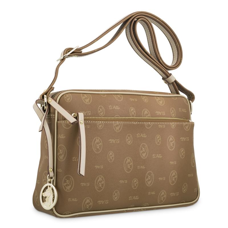 El Potro Bolso Bandolera Mujer En Lona Y Piel Vacuno Color Cuero - Vintage