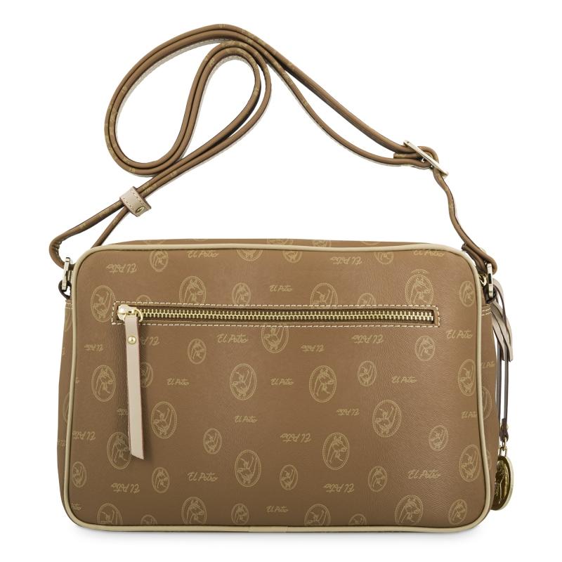 El Potro Bolso Bandolera Mujer En Lona Y Piel Vacuno Color Cuero - Vintage