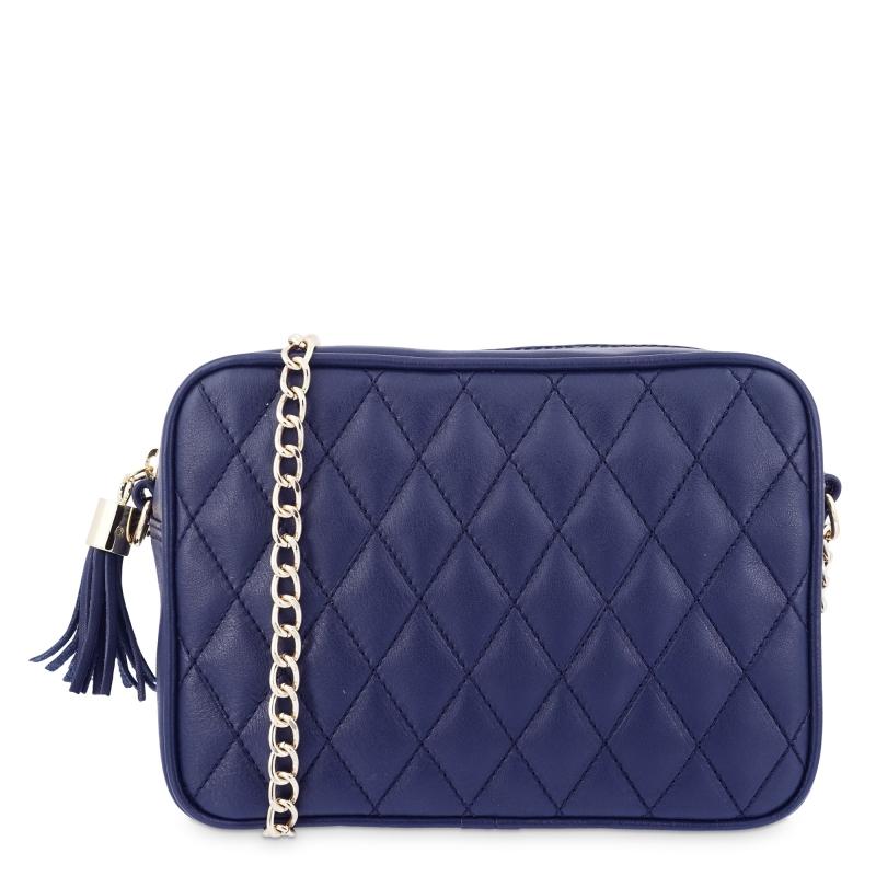 El potro Bolso Bandolera mujer en piel vacuno color azul - Piel vacuno