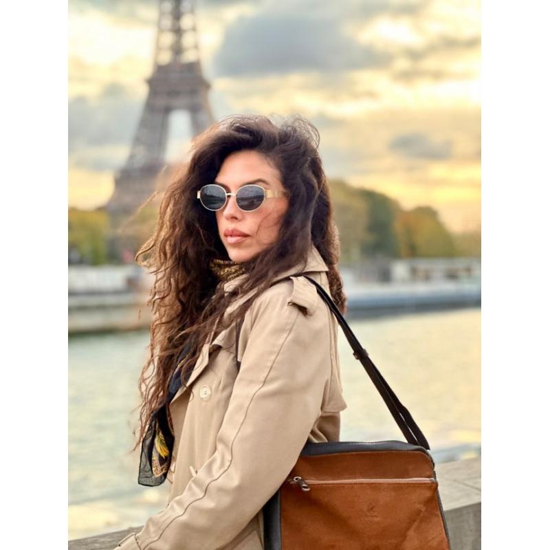 El Potro Bolso Bandolera Mujer En Piel Vacuno Color Castaño/ Marrón -Natural