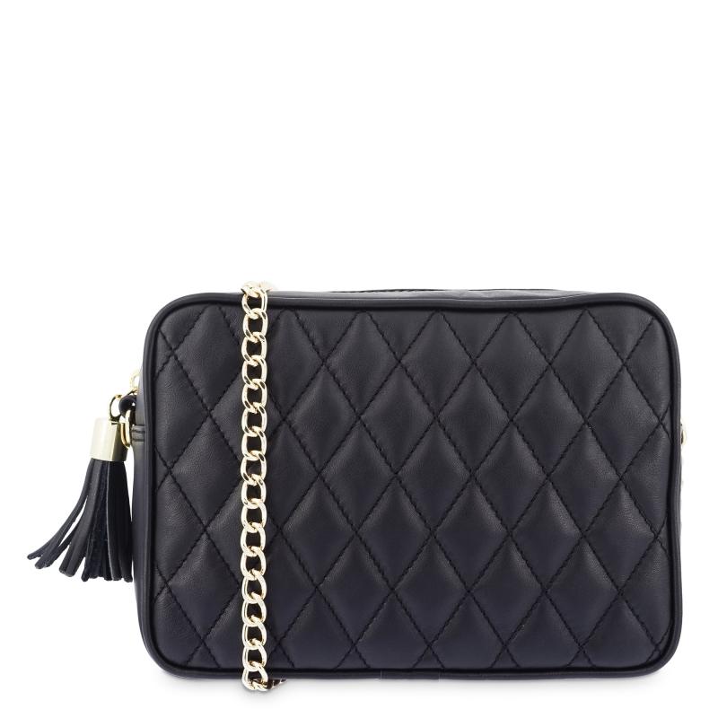 El potro Bolso Bandolera mujer en piel vacuno color negro - Piel vacuno