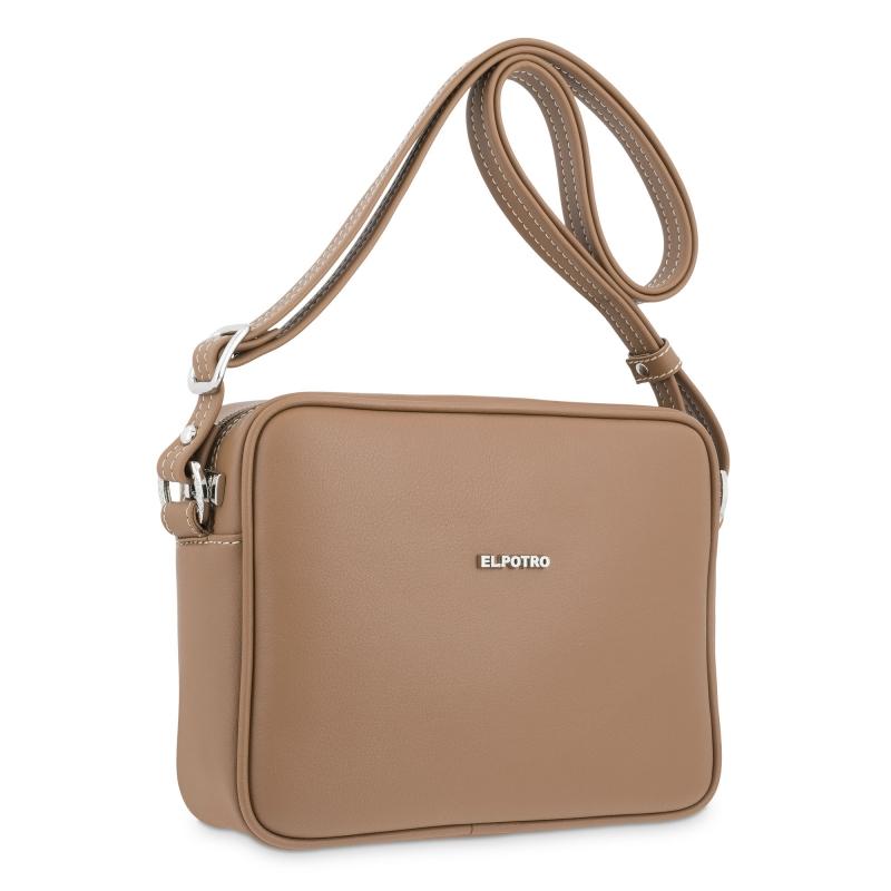 El Potro Bolso Bandolera Pequeña Mujer En Lona Color Cuero-Angula