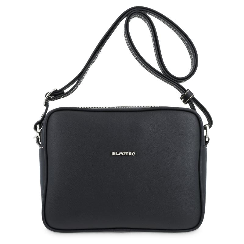 El potro Bolso bandolera pequeña mujer en lona color negro-Angula