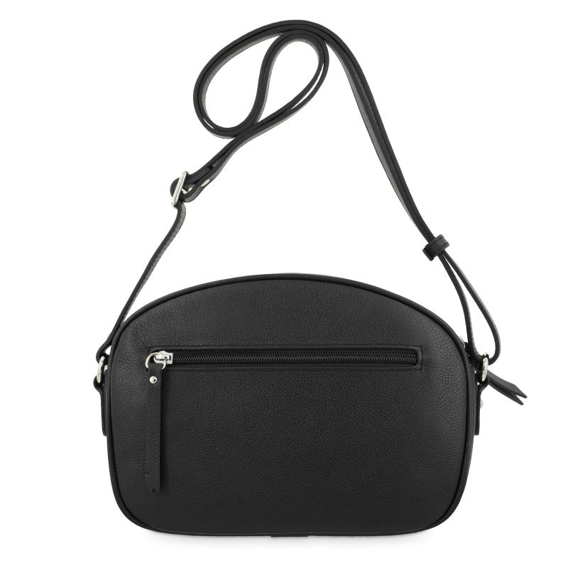 El Potro Bolso Bandolera Pequeño 2 Y Guantera Con Cremalleras Piel Vacuno Color Negro-E L P O T R O