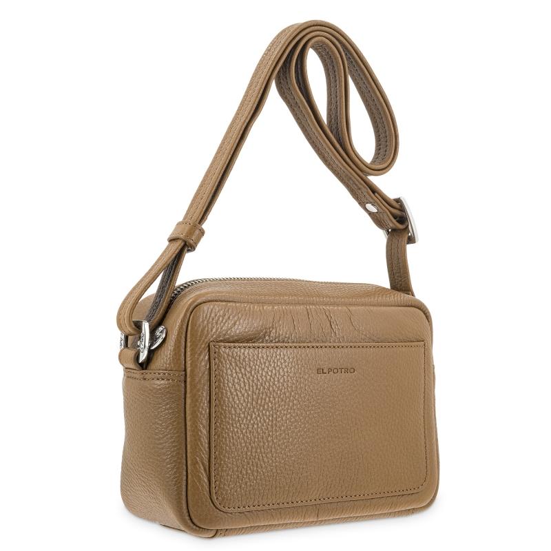 El Potro Bolso Bandolera Pequeño Con Cremallera En Piel Vacuno Color Cuero - I R I S