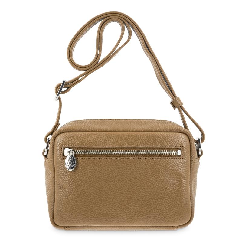 El Potro Bolso Bandolera Pequeño Con Cremallera En Piel Vacuno Color Cuero - I R I S