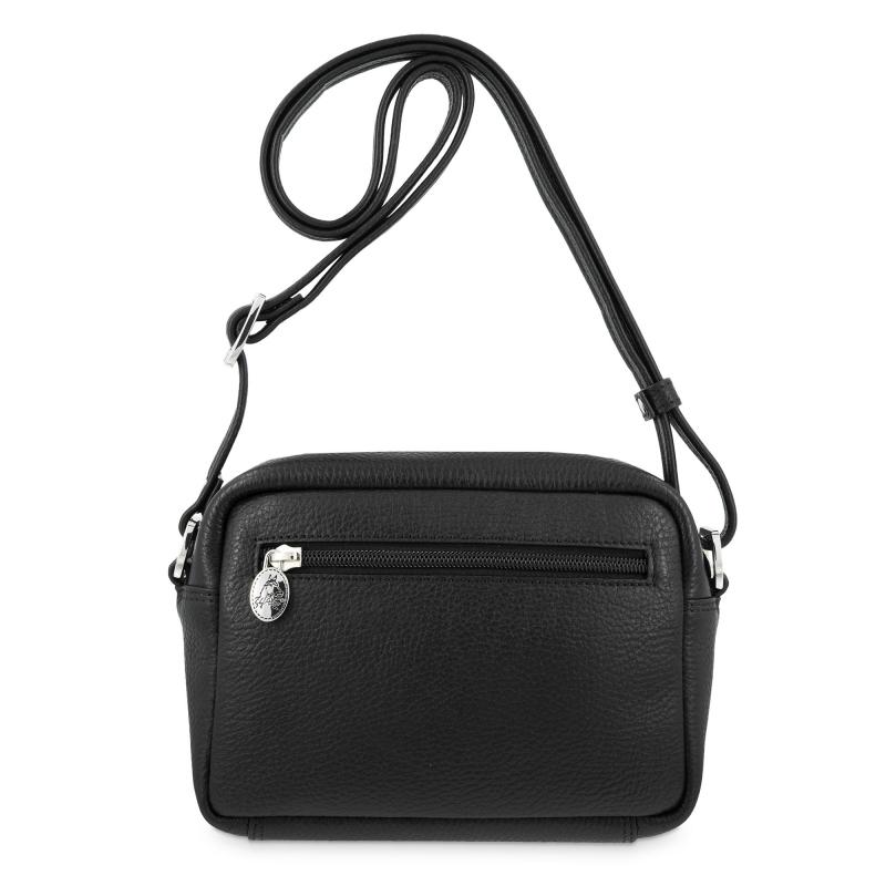 El Potro Bolso Bandolera Pequeño Con Cremallera En Piel Vacuno Color Negro - Floater