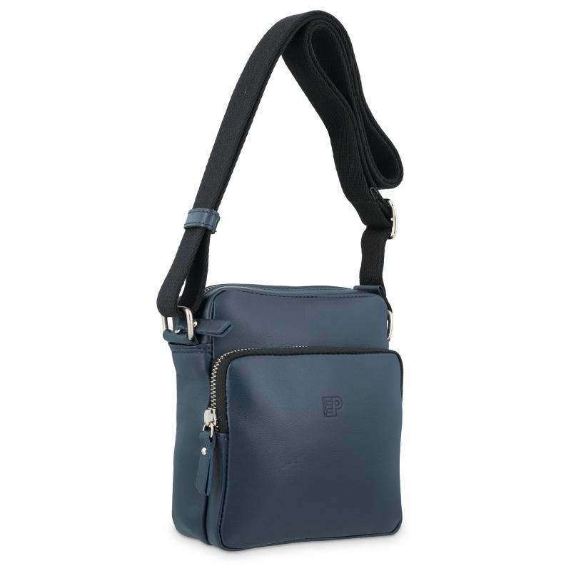 El Potro Bolso Bandolera Pequeño Hombre En Piel Vacuno Color Azul- Apache