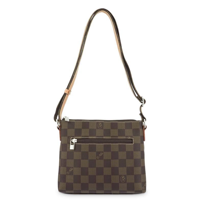 El potro Bolso Bandolera pequeño mujer en lona color marrón-Chess